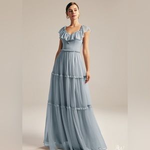 AW Bridal Madonna Bridesmaid Dress - Light Dusty Blue US 12 NEVER WORN NWT